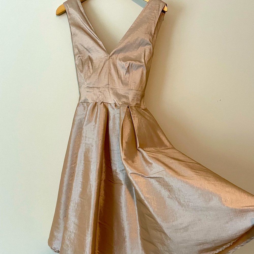 Metallic Satin Formal/Cocktail Dress